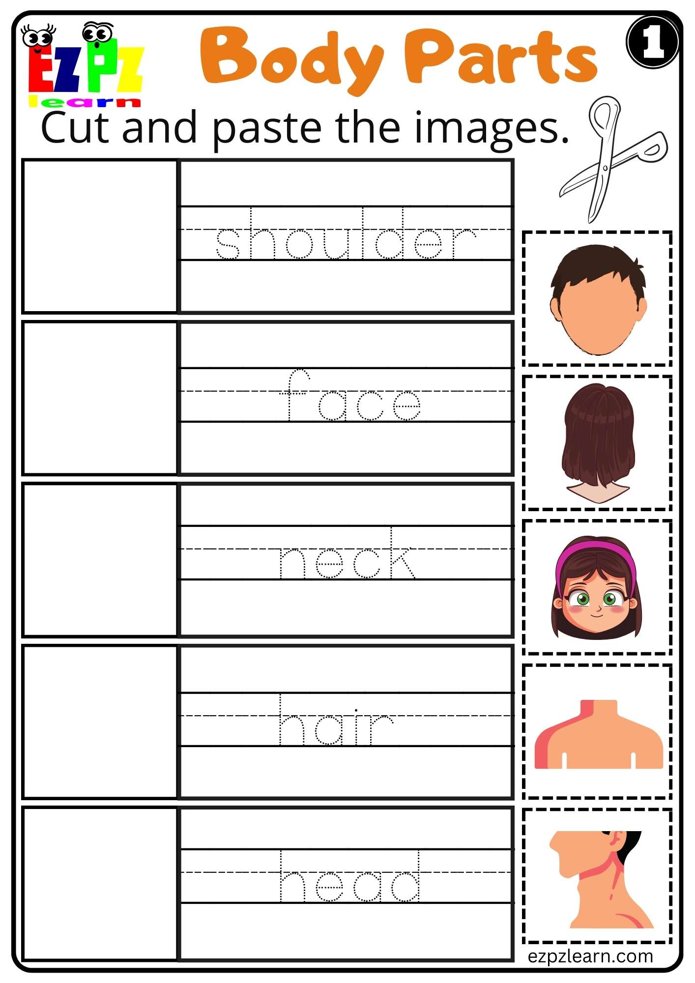 body-parts-cut-and-paste-worksheets-for-kids-and-esl-pdf-download-set-1